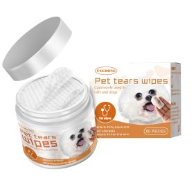 Yegbong Pet Wet Wipes Cleaning Dogs Tear Stain Removal Eye Cleaning Eye Wipes Eye Dirt Removal Cotton Pads