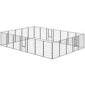 24-Panel Heavy-Duty Dog Playpen for Indoor & Outdoor Use