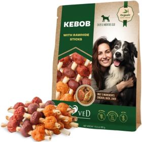 Duck & Chicken Kabob Dog Treats – Natural Grain-Free High Protein Dog Chews
