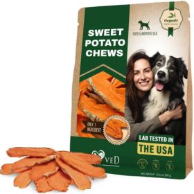 Sweet Potato Chips Dog Treats – Natural Grain-Free Healthy Chews for Dogs (10.6 oz / 300g)
