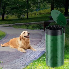 11.5-Gallon Weather-Resistant Dog Poop Trash Can with Lid