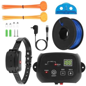 Electric Dog Fence System with IPX7 Waterproof Rechargeable Collar | Underground Pet Containment System for Dogs