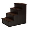 4-Step Pet Stairs for Beds & Couches with Removable Plush Covers