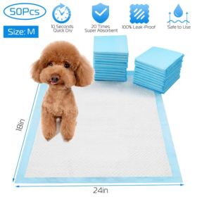 50 Count Dog Training Pads – Super Absorbent Leakproof Puppy Pee Pads