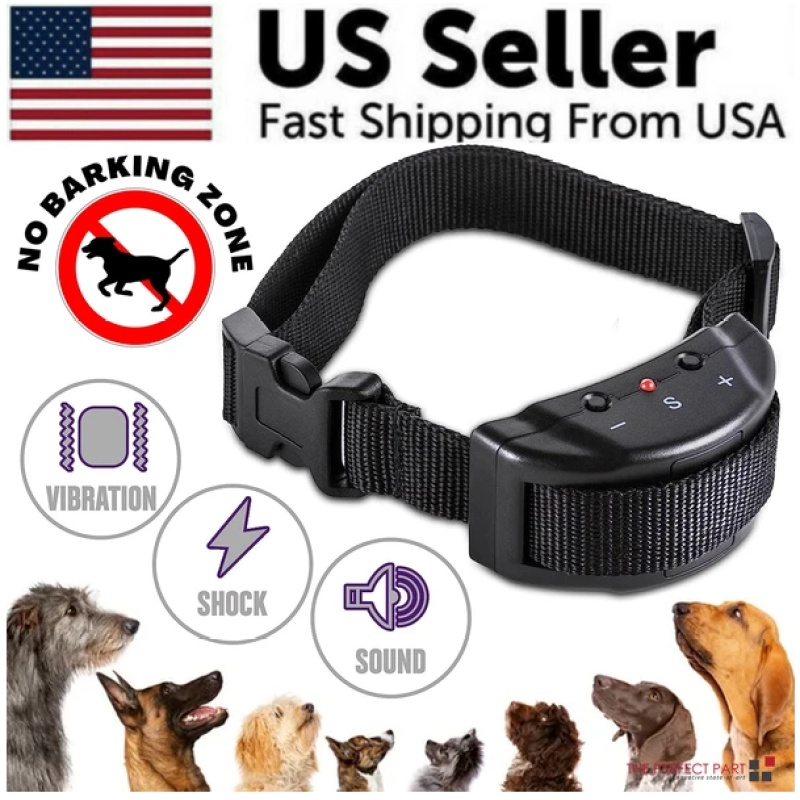 Automatic Sound & Static Bark Collar – Black – image 7