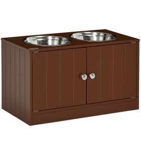 Elevated Dog Bowls with Storage Cabinet – Raised Dog Feeding Station for Large Dogs