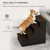 4-Step Pet Stairs for Beds & Couches with Removable Plush Covers