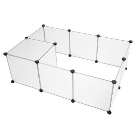 12-Piece Portable Dog Playpen – DIY Plastic Exercise Pen for Puppies & Small Dogs