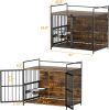 Furniture-Style Heavy Duty Dog Crate for Large Dogs – Indoor Wooden Dog Kennel with Storage & Feeding Station – 41"