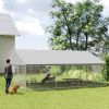 Heavy Duty Outdoor Dog Kennel with Waterproof Roof, 2 Secure Latches, Chain Link Dog Run for Backyard, 20' x 15' x 8'