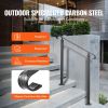 Handrails for Outdoor Steps, Fit 1-3 Steps Outdoor Stair Railing, Wrought Iron Handrail, Adjustable Front Porch Hand Rail