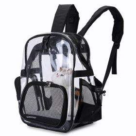 Transparent Pet Backpack Backpack Carrier for Small Dog Breathable Mesh Window Travel Carrier Bag Weight up To 10lbs for Puppy