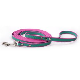 Waterproof PVC Dog Training Leash – Heavy Duty Two-Tone Long Training Lead (Option: Greenpurple-3M)