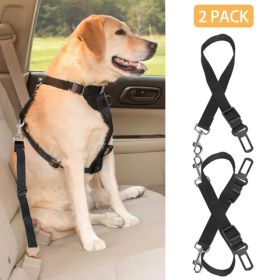 2-Pack Adjustable Dog Car Seat Belt Leash for Safe Vehicle Travel (Option: 2pcs)