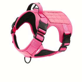 Tactical Service Dog Harness Vest for Training, Hiking & Everyday Control (Option: Pink-S)