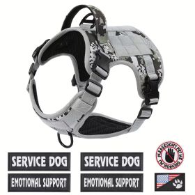 Tactical Dog Harness Vest for Training, Hiking & Everyday Adventures (Option: Gray Camouflage-XL)