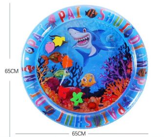 Summer Cooling Pet Water Bed Cushion Ice Pad Dog Sleeping Square Mat For Puppy Dogs (Option: Shark Pirate Ship 65cm-1PCS)