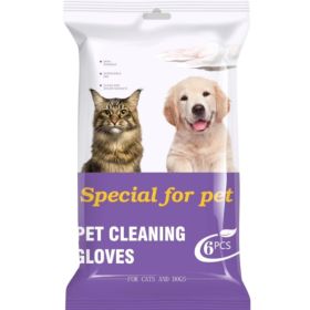PET Cleaning  Deodorizing Bathing Wipes ForDogs And Cats, Nourish Fur Coconut OilGrooming Wipes For Dogs, Pet Cleaning GlovesWipes For Daily Care And (Option: 4pcs)