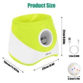 Automatic Dog Ball Launcher – Rechargeable Interactive Fetch Toy for Small & Medium Dogs (Option: Green)