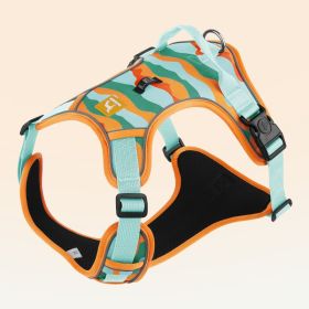 Reflective Dog Harness & Leash Set for Comfortable Everyday Walks (Option: Orange-S)