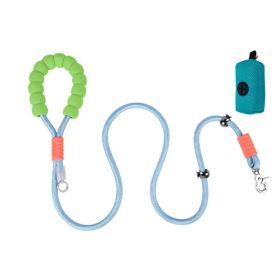 Heavy Duty Shock Absorbing Dog Leash for Small & Medium Dogs (Option: Blue)