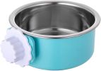Removable Hanging Food Stainless Steel Water Bowl Cage Bowl for Dogs