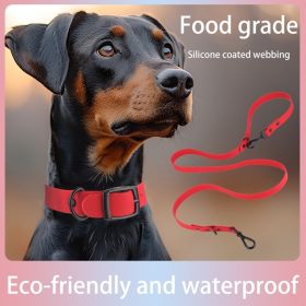 Waterproof Silicone Dog Collar & Leash Set for Everyday Adventures (Option: S)