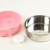 Removable Hanging Food Stainless Steel Water Bowl Cage Bowl for Dogs