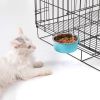 Removable Hanging Food Stainless Steel Water Bowl Cage Bowl for Dogs