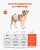 VEVOR Disposable Male Dog Diapers, Super Absorbent Male Dog Wraps, 360 ° Leak-Proof Belly Bands with Wetness Indicator for Doggies in Heat, Training,