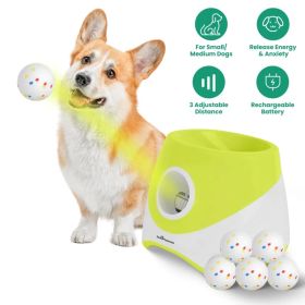 Automatic Dog Ball Launcher – Rechargeable Interactive Fetch Toy for Small & Medium Dogs (Option: Launcher)