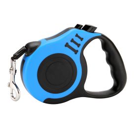 Retractable Dog Leash with One-Button Brake & Lock (Option: blue-5m)