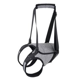 Dog Lift Support Harness for Senior Dogs & Rear Leg Mobility Assistance (Option: Heather Gray-S)