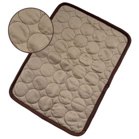 Dog Cooling Mat Summer Pets Cold Bed Extra Large For Small Big Dogs Pet Accessories Cat Durable Blanket Sofa Cat Ice Pad Blanket Pet Products (Option: Brown-M60*50cm)