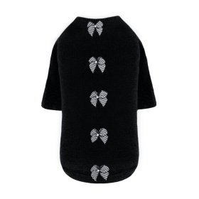 Houndstooth Dog Sweater (Color: Black, size: XXS)