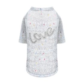 Love Dog Sweater (Color: Grey, size: XXS)