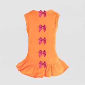 Summer Dreams Dog Dress (Color: Orange, size: XXS)